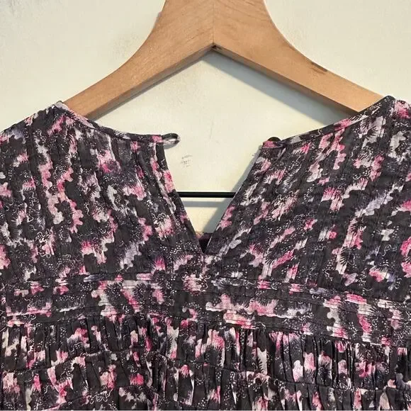 Isabel Marant Etoile Purple Pink Cotton Ikat Blouse Top 38 Medium - Picture 7 of 13